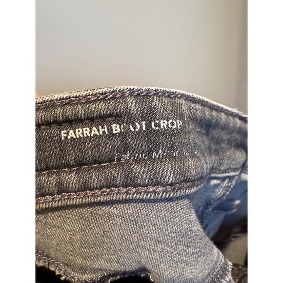 AG Jeans Farrah Boot Crop Gray Wash Denim‎ Jeans Frayed Hem Women's Size 29 - Picture 2 of 8